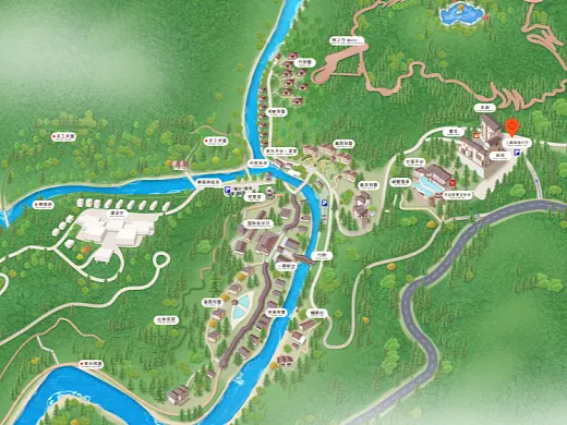 克山结合景区手绘地图智慧导览和720全景技术，可以让景区更加“动”起来，为游客提供更加身临其境的导览体验。